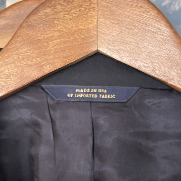 Brooks Brothers BrooksEase Loro Piana Blazer Sport Coat 46R Wool Blue Preppy - Picture 3 of 15